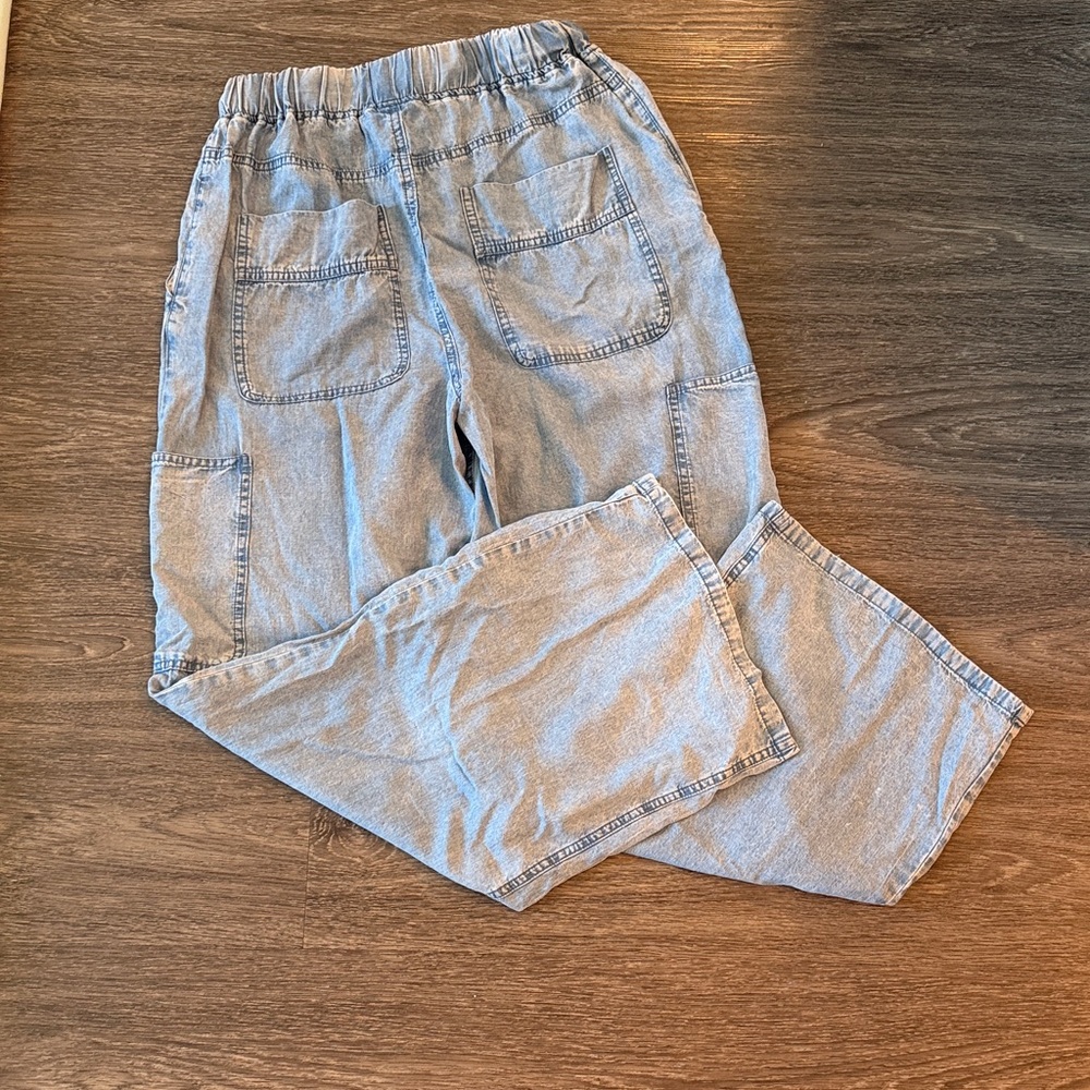 For The Republic Light Blue Drawstring Pants - Picture 7 of 7